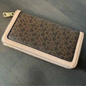 DKNY Bryant Monogram Zip-Around Wallet